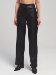 Женские кожаные брюки, штаны широкие